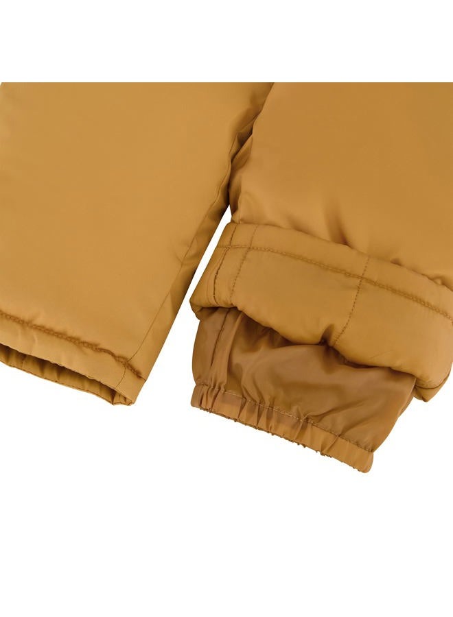 Simple Joys Simple Joy by Carter's Baby Boys' Water-Resistant Snowsuit Set-Hooded Winter Jacket, Khaki/Navy, 12 Months - Image 4