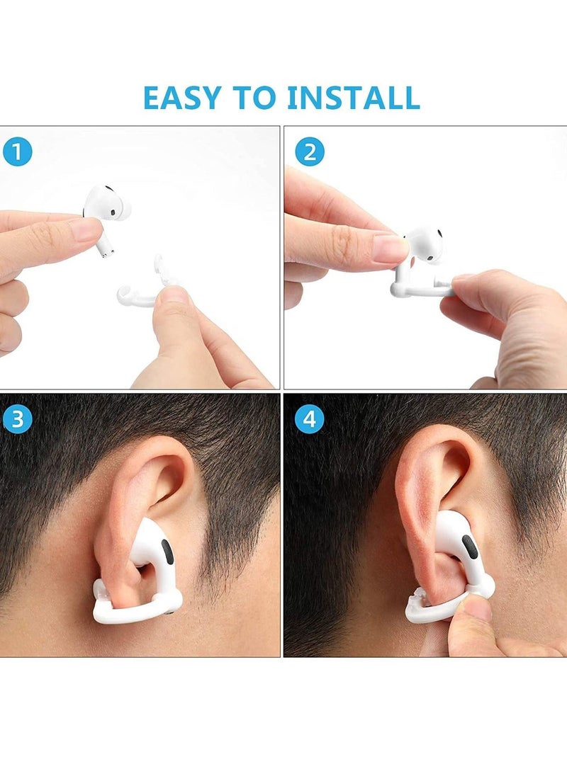 Y&D - Anti-Lost Ear Hook for AirPods 2 Pair, Anti-Slip Sports Clip, Earphones Accessories Compatible 1/2/Pro Or Earpods/Earbuds Headphones Running, Cycling (Transparent) - Image 1