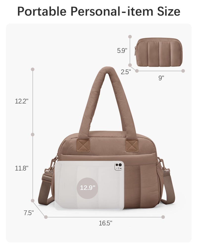 oscaurt Gym Bag for Women Lightweight Duffle Bag for Travel with Toiletry Pouch Water Resistant Carry On Weekender Overnight Duffel - Image 3