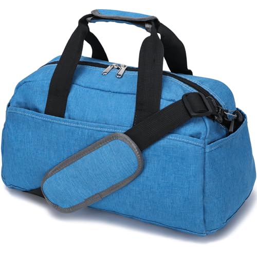 Ineetatu 14 inch Small Gym Bag for Women & Men, Mini Duffel Bag for Travel Sports Lightweight Carry On Bag,Navy Blue - Image 1