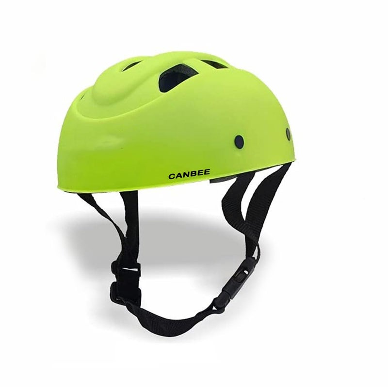 Canbee Cycling and Skating Protective Kit Set 6 to 14 Year Unsex Kids (Florocent Green) - Image 2