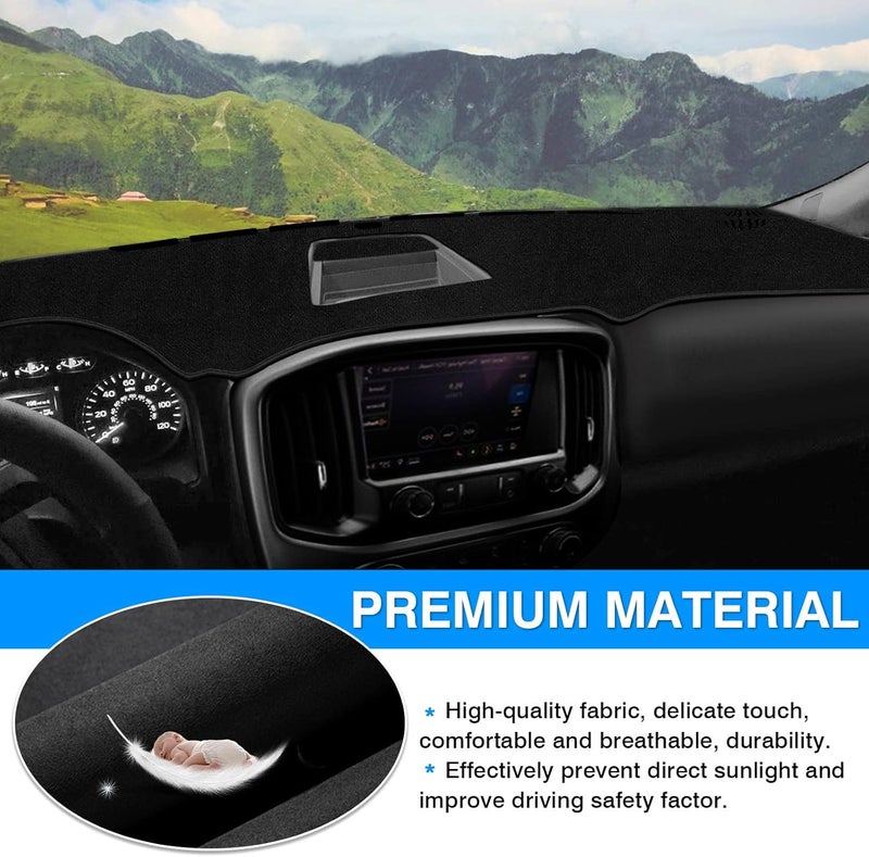 Autorder Dashboard Cover Mat for 2015-2022 Chevrolet Colorado - Flannel Sunshade UV Protector - Image 4