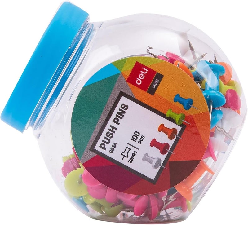 Deli E0054 Staples, 100-Pieces, 23 Mm Size, Assorted Colors - Image 3