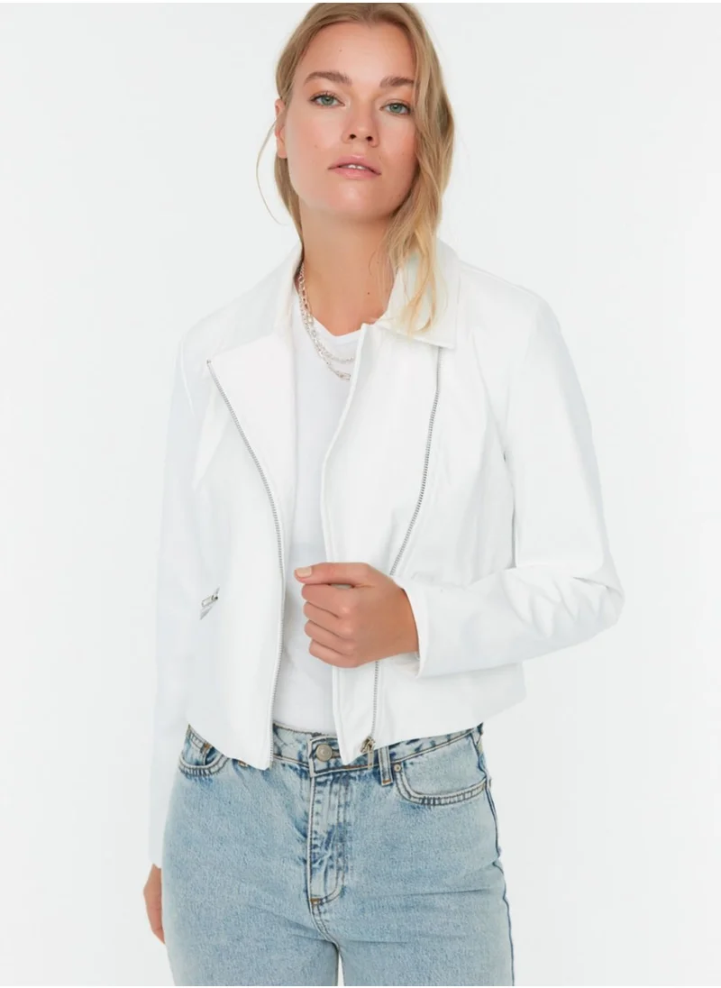 trendyol Zip Detail Crop Jacket