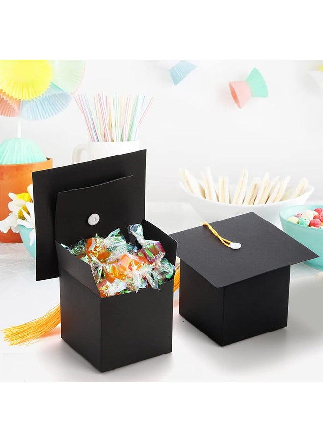 Depend 20 Packs Graduation Hat Candy Box Graduation Gift Box With Fringe For Graduation Party Supplies Decorative Candy Chocolate Souvenirs  - Image 4