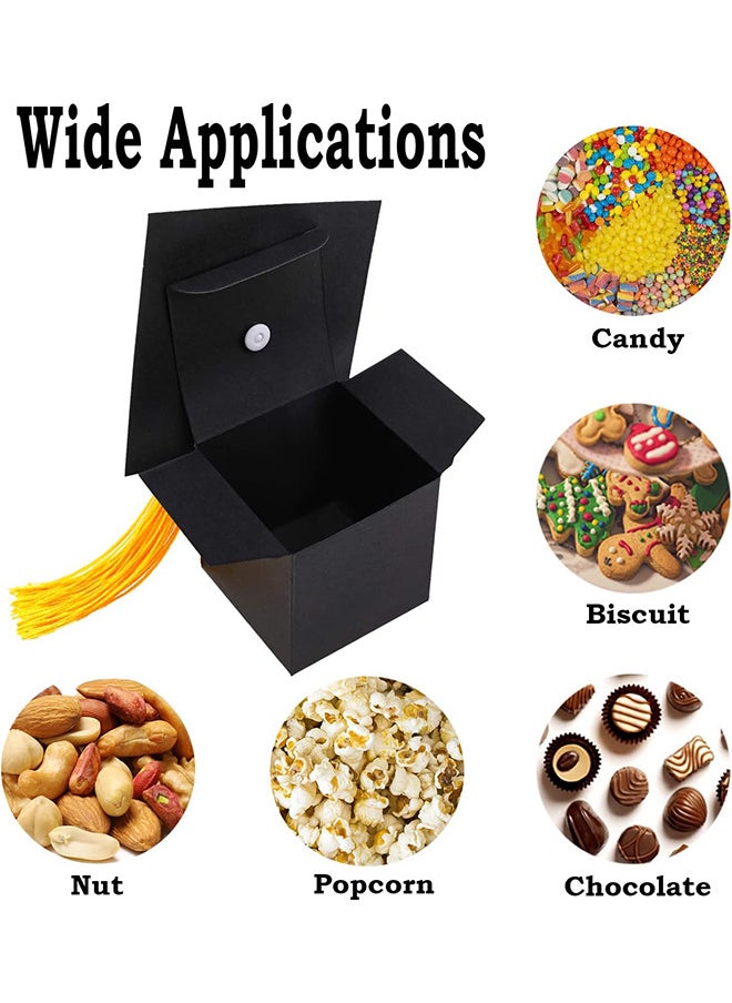 Depend 20 Packs Graduation Hat Candy Box Graduation Gift Box With Fringe For Graduation Party Supplies Decorative Candy Chocolate Souvenirs  - Image 3