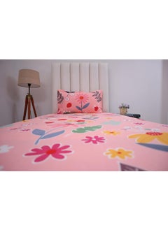 PRINDA PRINDA Presents Single Flat Bedsheets Size90 inch x 60 inch with 1 Pillow Cover 18 inch X 28 inch ColorPeach  - Image 2