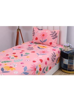 PRINDA PRINDA Presents Single Flat Bedsheets Size90 inch x 60 inch with 1 Pillow Cover 18 inch X 28 inch ColorPeach  - Image 3