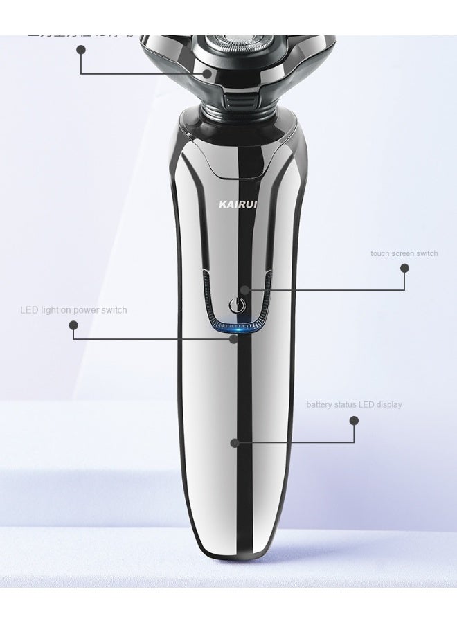كاي روي مدية كهربائية للرجال - ماكينة حلاقة قابلة للشحن للاستخدام الرطب والجاف مع شحن سريع، مقاومة للماء، شفرات تدور 12000 مرة في الدقيقة، شاشة LED، وقفل للسفر - Image 5