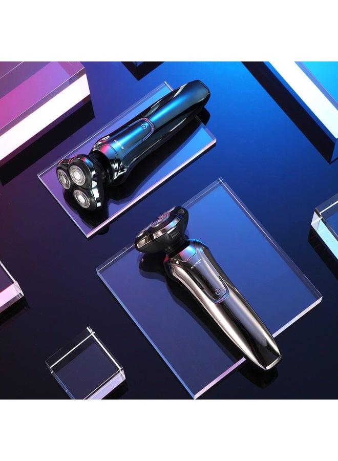 كاي روي مدية كهربائية للرجال - ماكينة حلاقة قابلة للشحن للاستخدام الرطب والجاف مع شحن سريع، مقاومة للماء، شفرات تدور 12000 مرة في الدقيقة، شاشة LED، وقفل للسفر - Image 2