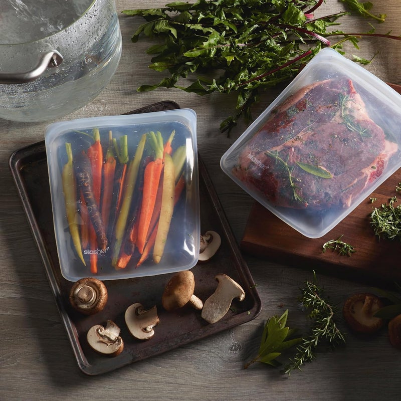 Top Chef Stash Reusable Silicone Food Storage Bag Containers Airtight Seal Leakproof Freezer Bags for Snack Sous Vide Liquids Fresh Lunch Preservation Microwave Safe Large - Image 4