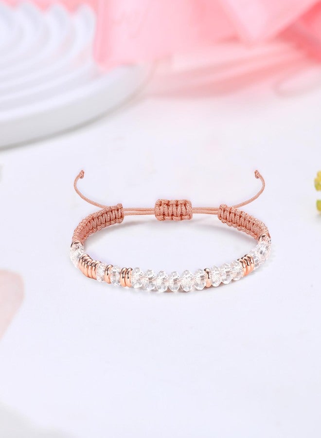 Btysun Morse Code Bracelets for Women Christmas Gift Stocking Stuffers for Teens Pink Braided Bracelets Inspirational Best Friend Birthday Gifts for Her High School Graduation Gifts for Her 2025 Mom - Image 3