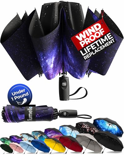 TUMELLA Inverted Windproof Umbrella, Large, Strong, Light, Portable, Automatic Reverse Folding Rain Umbrella, Durable Premium Grip, Fits Car & Backpack - Image 1