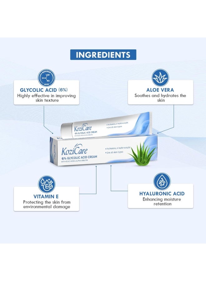 Kozicare Glycolic Acid Face Cream 6% |15g - Image 3