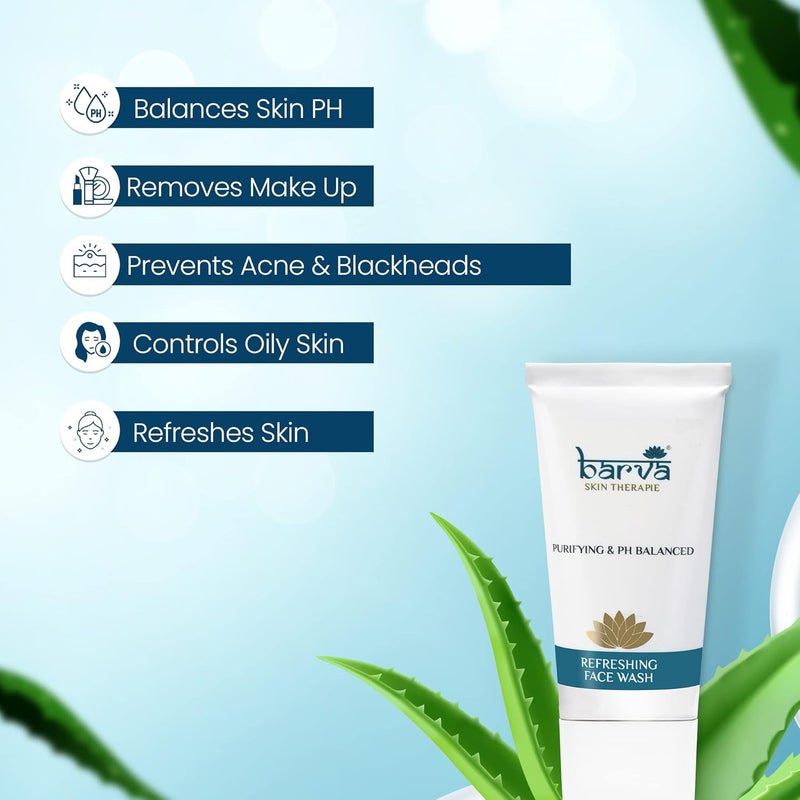 Barva Home Spa Facial Kit Contains Face Wash Face Scrub Mango Butter Moisturizer Skin Care Essentials Suits All Skin Types 150 Grams - Image 5