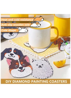 LKTOCAFT 8 PCS Animal Diamond Art Coasters Set DIY Round Wooden Cup Holders for Home Bar Table Decor, Crafts & Gifts  - Image 3