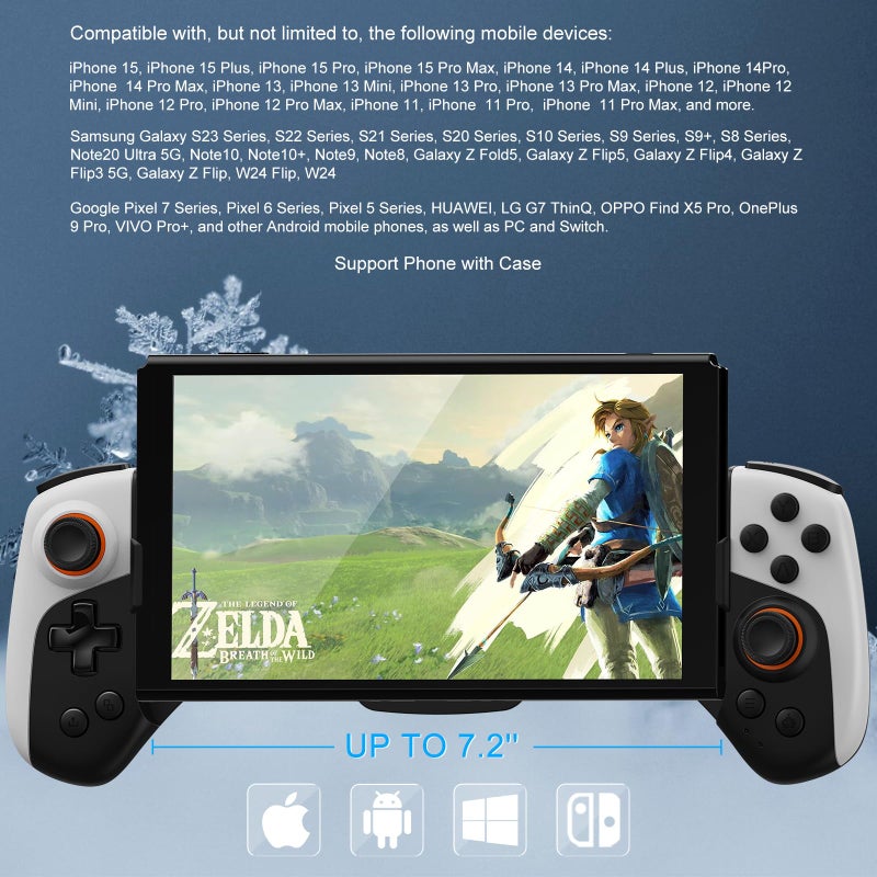 Koiiko Wireless Gamepad Controller for iPhone iOS Android Switch PC with Cool Conduction Plate RGB Cooling Fan, Phone Controller Joystick for iPhone 16/15/14/13, Samsung, LG, Google, Turbo/Macro Function, COD - Image 4
