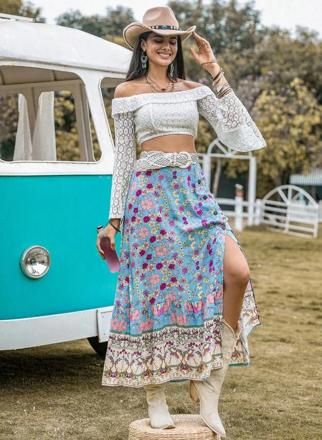 Take Two Take Two All-Over Print A-Line Maxi Dress