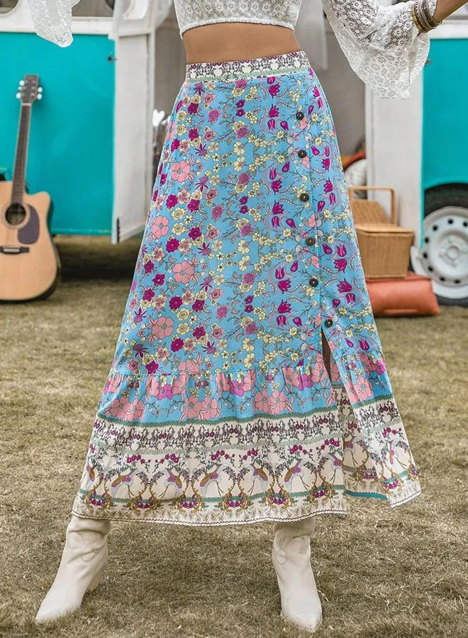 Take Two Take Two All-Over Print A-Line Maxi Dress