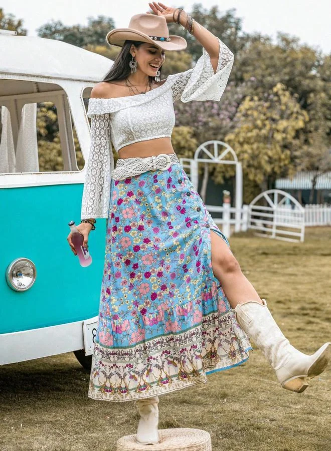 Take Two Take Two All-Over Print A-Line Maxi Dress