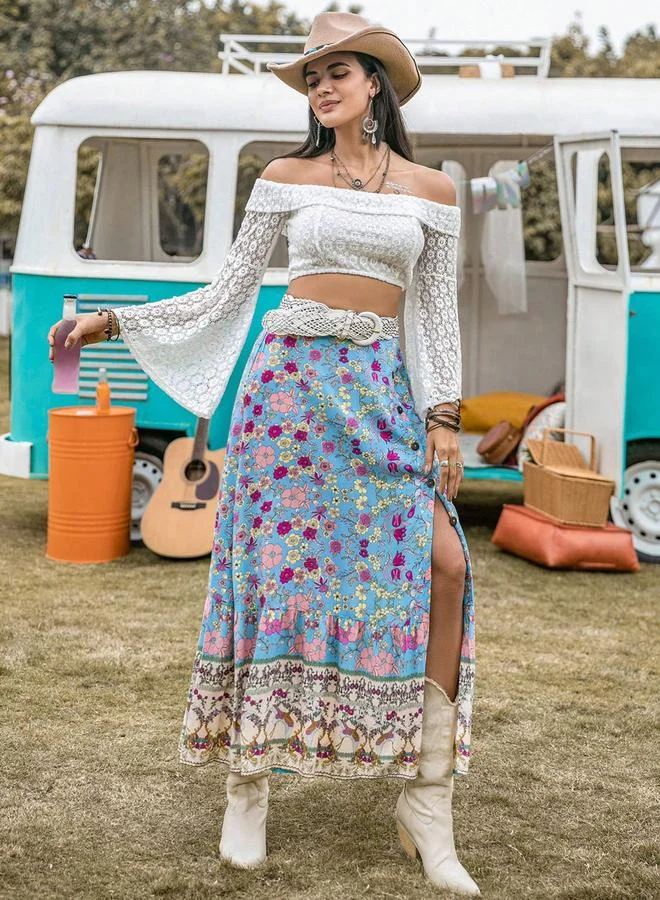 Take Two Take Two All-Over Print A-Line Maxi Dress