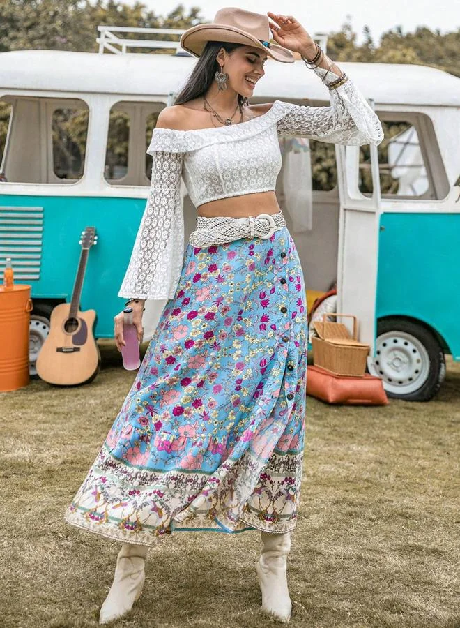 Take Two Take Two All-Over Print A-Line Maxi Dress