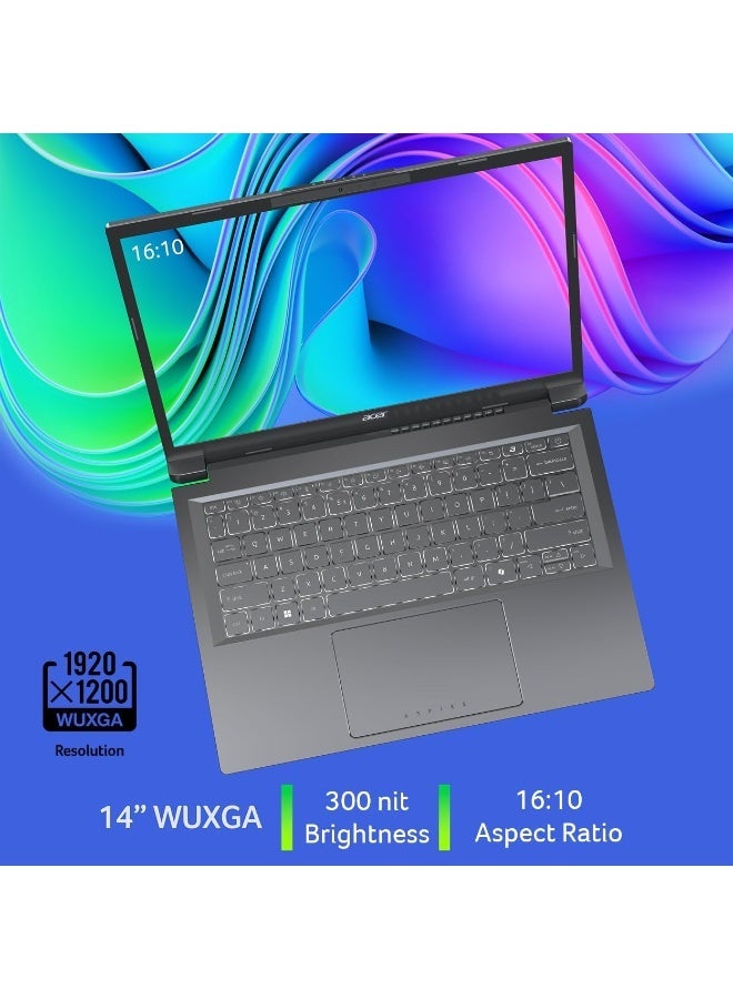 أيسر كمبيوتر Acer Aspire 14 AI Copilot+ | شاشة WUXGA مقاس 14 بوصة | معالج Intel Core Ultra 7 256V | NPU: حتى 47 Tops - GPU: حتى 64 Tops | Intel ARC 140V | 16GB LPDDR5X | 1TB SSD | Wi-Fi 6E | A14-52M-72S0 اللغة الإنجليزية - Image 5