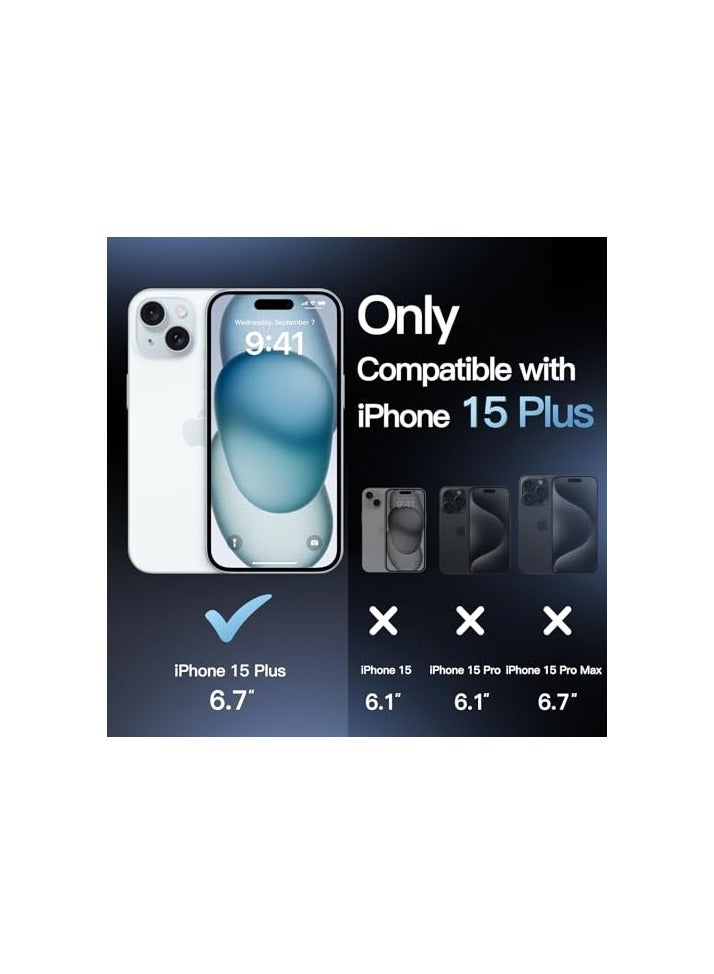 جي تيك حافظة JETech Grip لهاتف iPhone 15 Plus مقاس 6.7 بوصة، غطاء هاتف واقٍ ناعم من مادة TPU مع عدسة كاميرا حماية كاملة، مقاوم للصدمات (أزرق) - Image 3