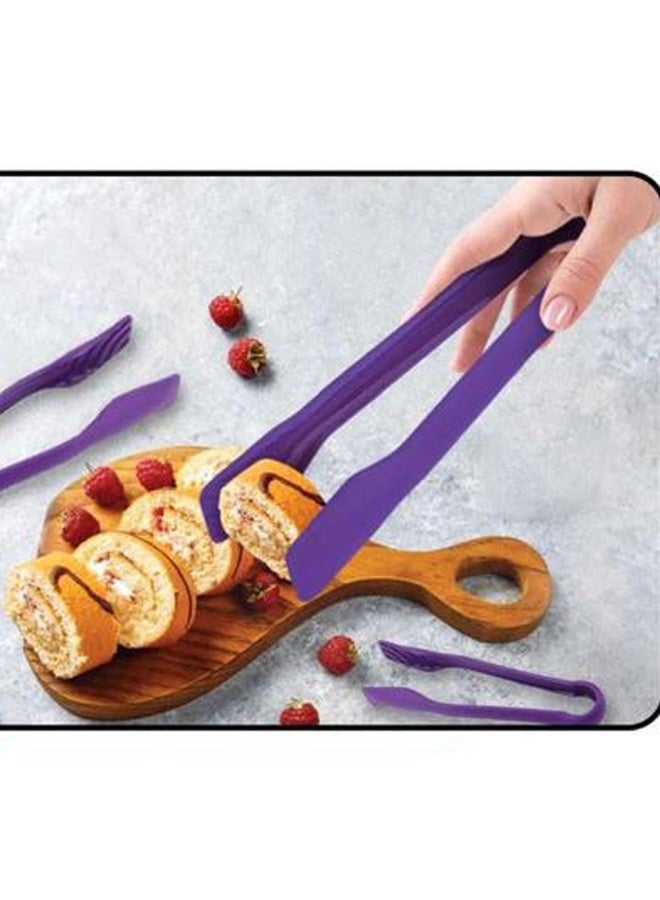 3 Pieces Kitchen Plastic Tongs Cooking Tongs Serving Tongs Multifunction - Image 1