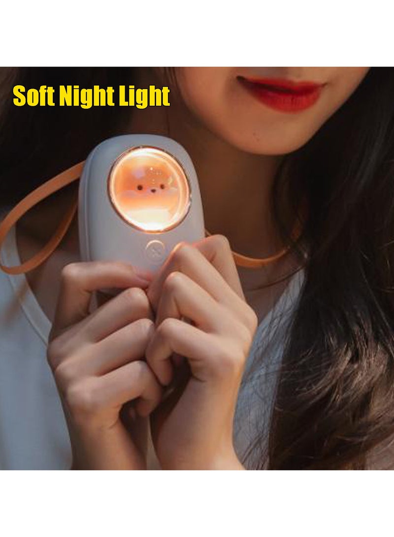 CMGTYYD Portable Fan Rechargeable Handheld Fan USB Small Battery Operated Neck Fans Hand-free with Night Light - Image 3