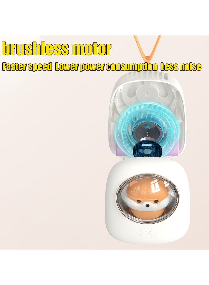 CMGTYYD Portable Fan Rechargeable Handheld Fan USB Small Battery Operated Neck Fans Hand-free with Night Light - Image 5