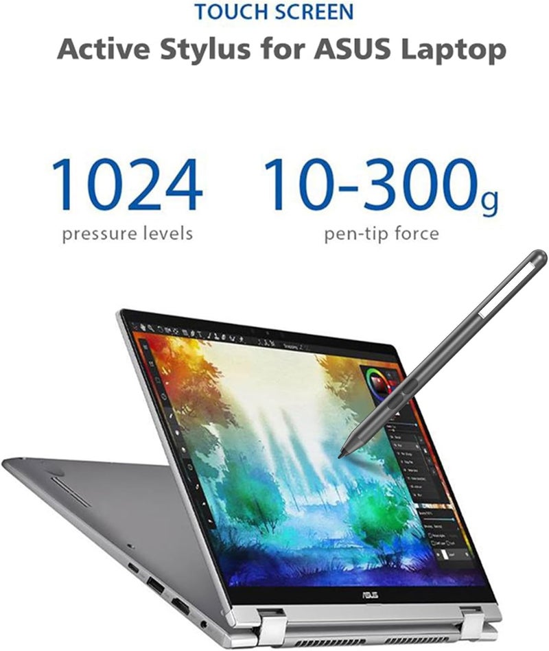 tesha Stylus Pen for ASUS Touchscreen Devices, Active Digital Pen with Ultra-Fine Tip, 1024 Pressure Sensitivity, Palm Rejection for Precision Drawing and Writing - Image 4