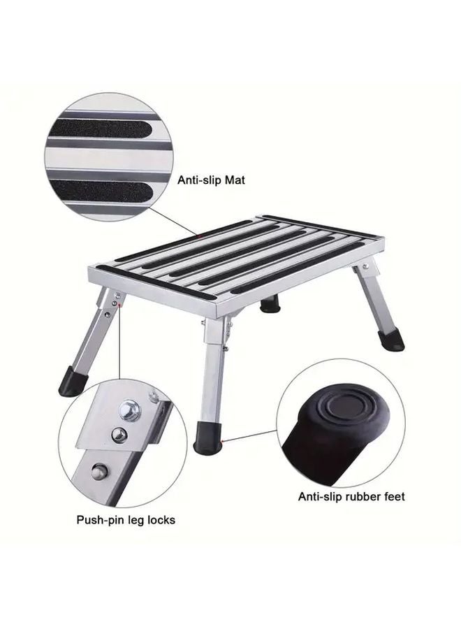 Aluminum Alloy Portable Folding Step Stool Ladder For Car RV Outdoor Workbench - Image 5