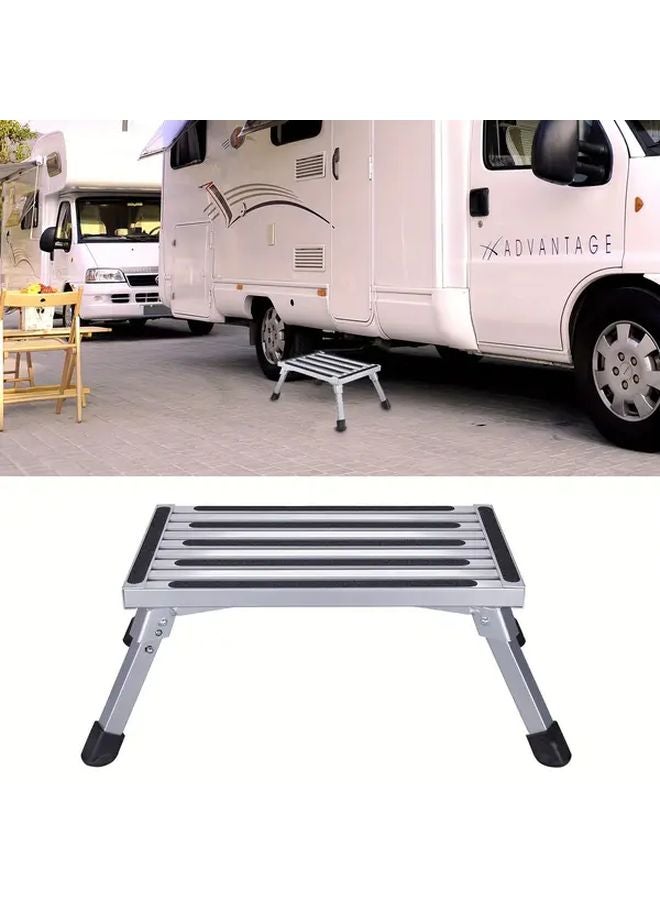 Aluminum Alloy Portable Folding Step Stool Ladder For Car RV Outdoor Workbench - Image 3
