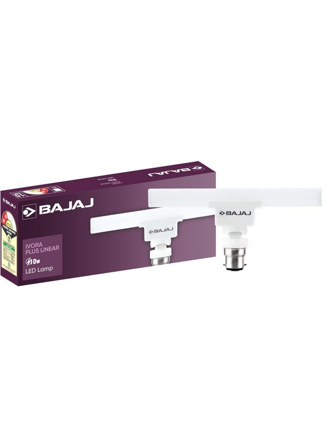 Bajaj Bajaj Ivora Plus Linear 10W LED Lamp | B22D | Cool Day Light | Energy Savings | 120 Degree Beam Angle | 1 Year - Warranty (Pack of 1, White) - Image 1