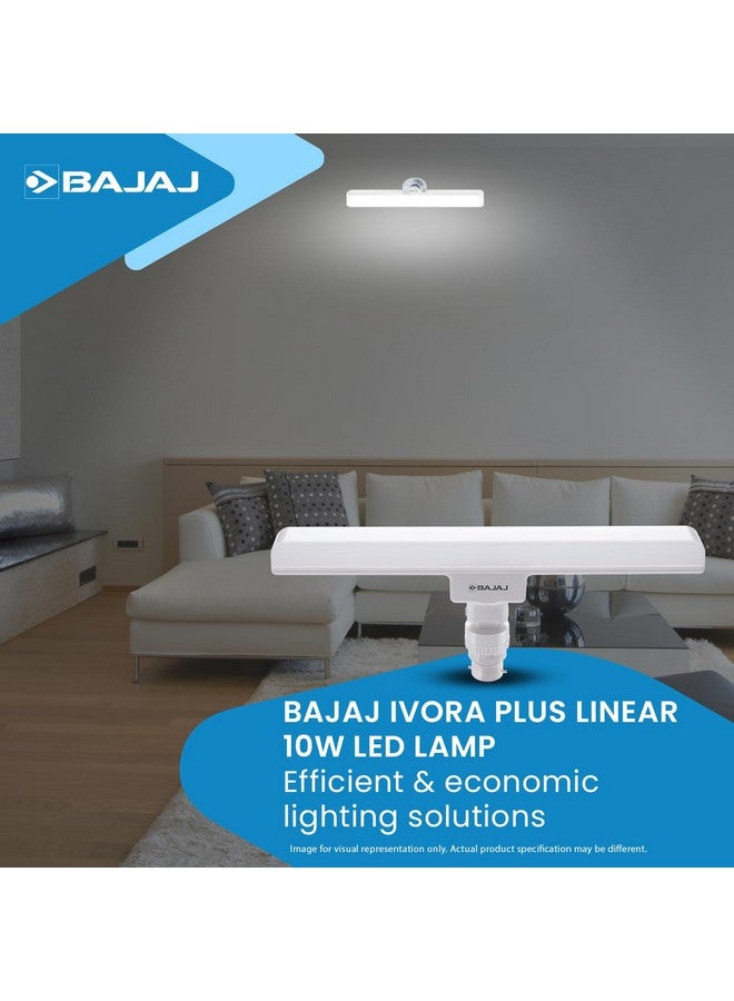 Bajaj Bajaj Ivora Plus Linear 10W LED Lamp | B22D | Cool Day Light | Energy Savings | 120 Degree Beam Angle | 1 Year - Warranty (Pack of 1, White) - Image 2