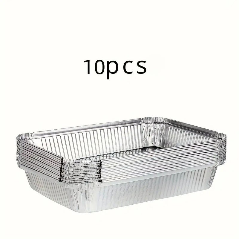 40pcs Heavy Duty Food Grade Aluminum Foil Trays for Baking Grilling Camping Oven Cooking - Image 5