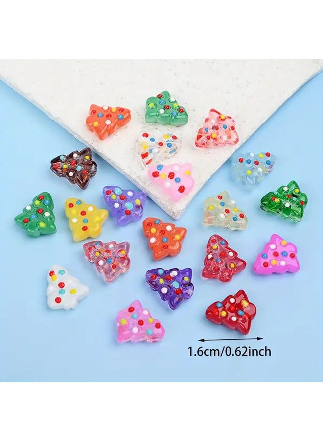 10 Pack Glass Christmas Trees Color 5 For Holiday Decorations DIY Craft Gifts - Image 5