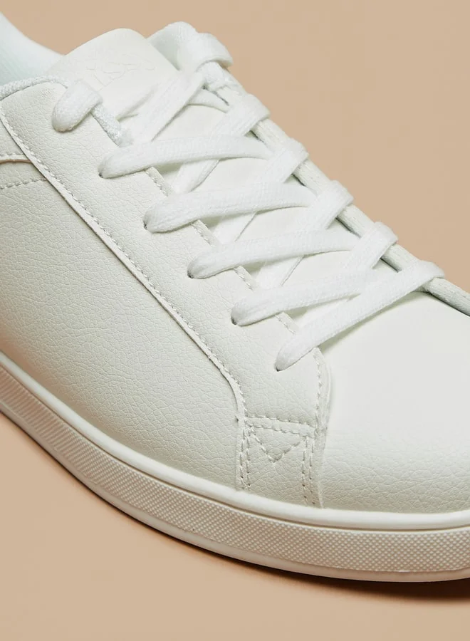 MISSY Missy Monotone Low Ankle Sneakers with Lace-Up Closure