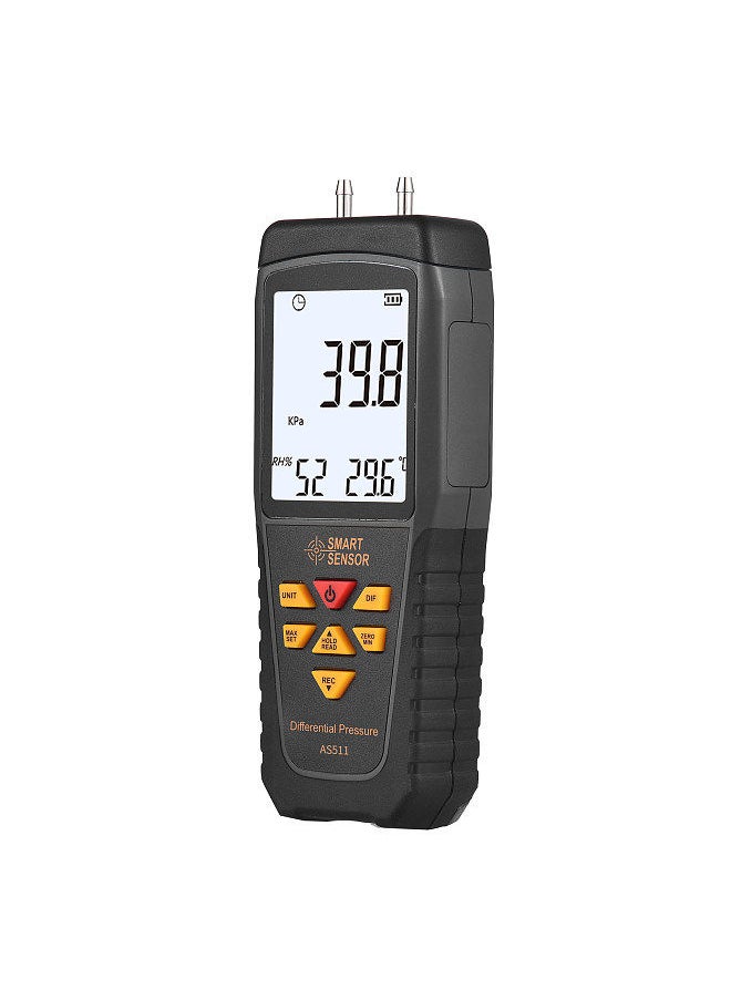 SMART SENSOR AS511 Digital Differential Pressure Gauge -39.98~39.98KPA Manometer Dual Port Air Gas Pressure Tester  - Image 5