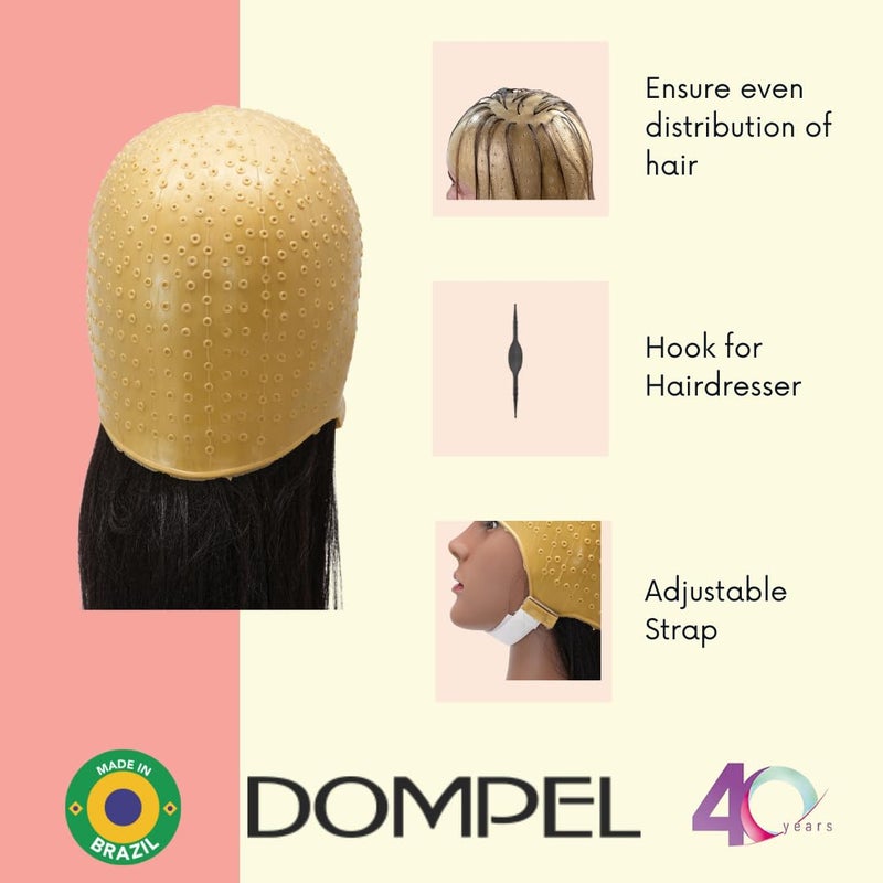 Dompel Silicone Highlight Hair Cap | Reusable Professional Silicone Cap | Special for Hair Dyeing (1, 664 Gold) - Image 4