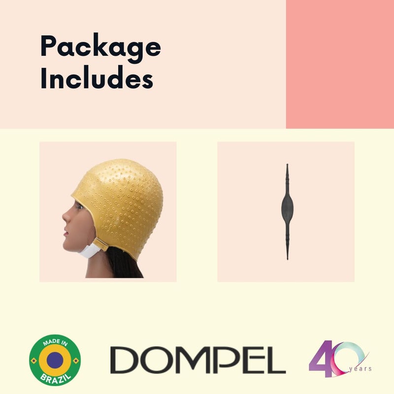 Dompel Silicone Highlight Hair Cap | Reusable Professional Silicone Cap | Special for Hair Dyeing (1, 664 Gold) - Image 3