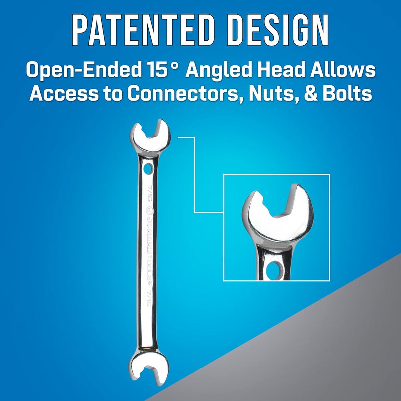 Jonard Tools ASW-716, Double Ended Speed Wrench, Angled Head, 7/16" - Image 2
