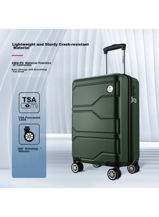 الدبلوماسي Diplomat Foreign Official Business حقيبة سفر دوارة، أمتعة سفر، حقيبة بقفل توافقية TSA، TC-6902، أخضر، 20 بوصة - Image 2