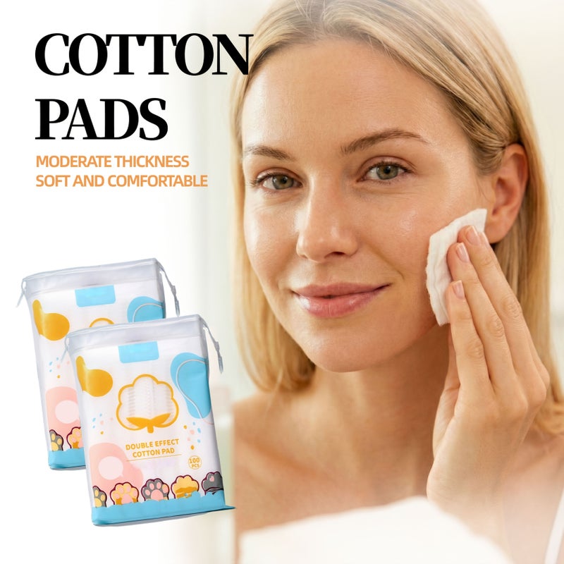Double Sided Soft Pads Thickened 100Pcs For Makeup Removal Skin Care Facial Cleaning - Image 2