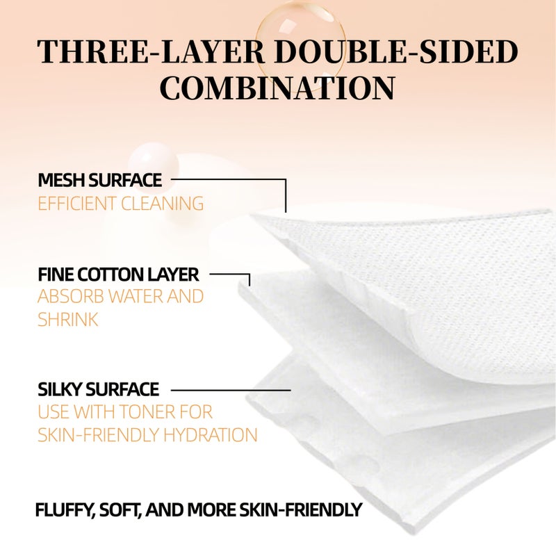 Double Sided Soft Pads Thickened 100Pcs For Makeup Removal Skin Care Facial Cleaning - Image 4