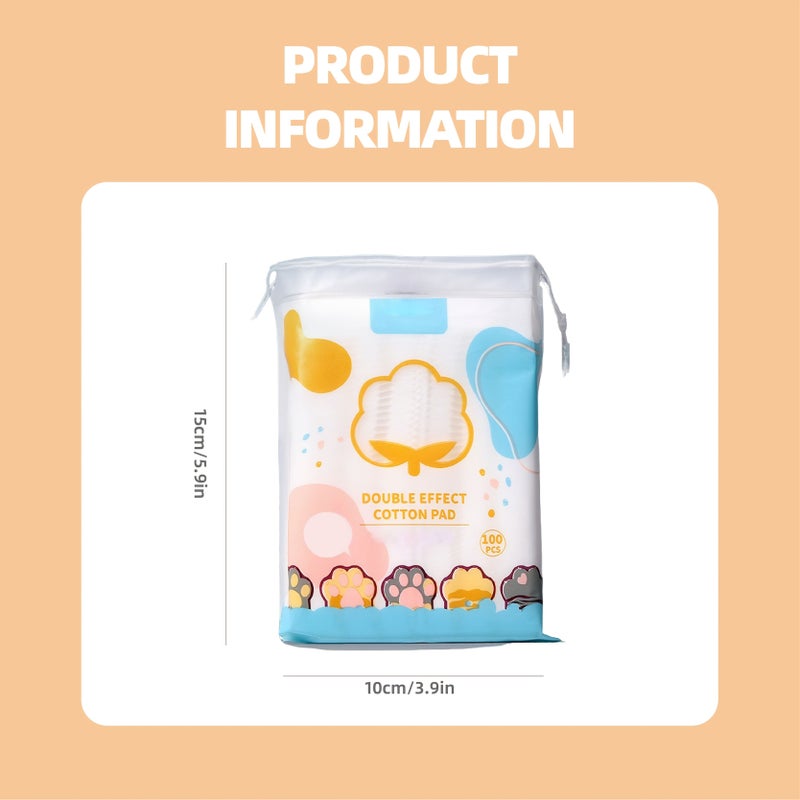 Double Sided Soft Pads Thickened 100Pcs For Makeup Removal Skin Care Facial Cleaning - Image 5