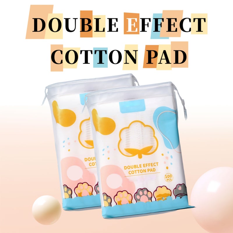 Double Sided Soft Pads Thickened 100Pcs For Makeup Removal Skin Care Facial Cleaning - Image 1