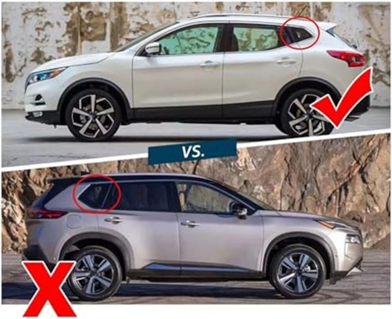 QASULER Car Rear Louver Window Cover Trim Sticker - Image 5