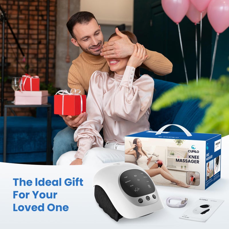 CuPiLo Knee Massager with Heat - HSA Eligible,Heating and Vibrating Pain Relief Knee Massager for Arthritis,Swelling Stiff Joints and Muscles Injuries,Ideal Gift for Her,Him - Image 5